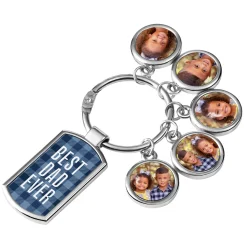 Best Dad Ever Photo Keychain