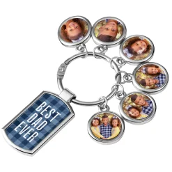 Best Dad Ever Photo Keychain