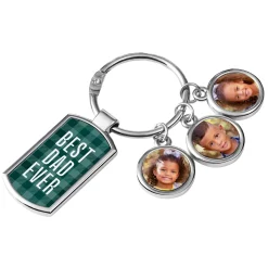 Best Dad Ever Photo Keychain