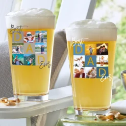 Best Dad Ever Photo Pint Glass