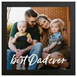 Best Dad Ever Script Photo Canvas