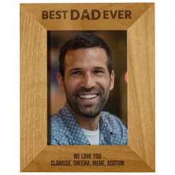 Best Dad Ever Wood Frame