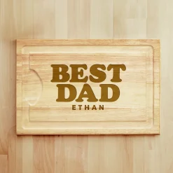 Best Dad Maple Wood Cutting Board