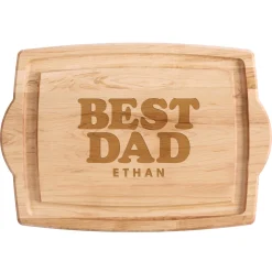 Best Dad Maple Wood Cutting Board