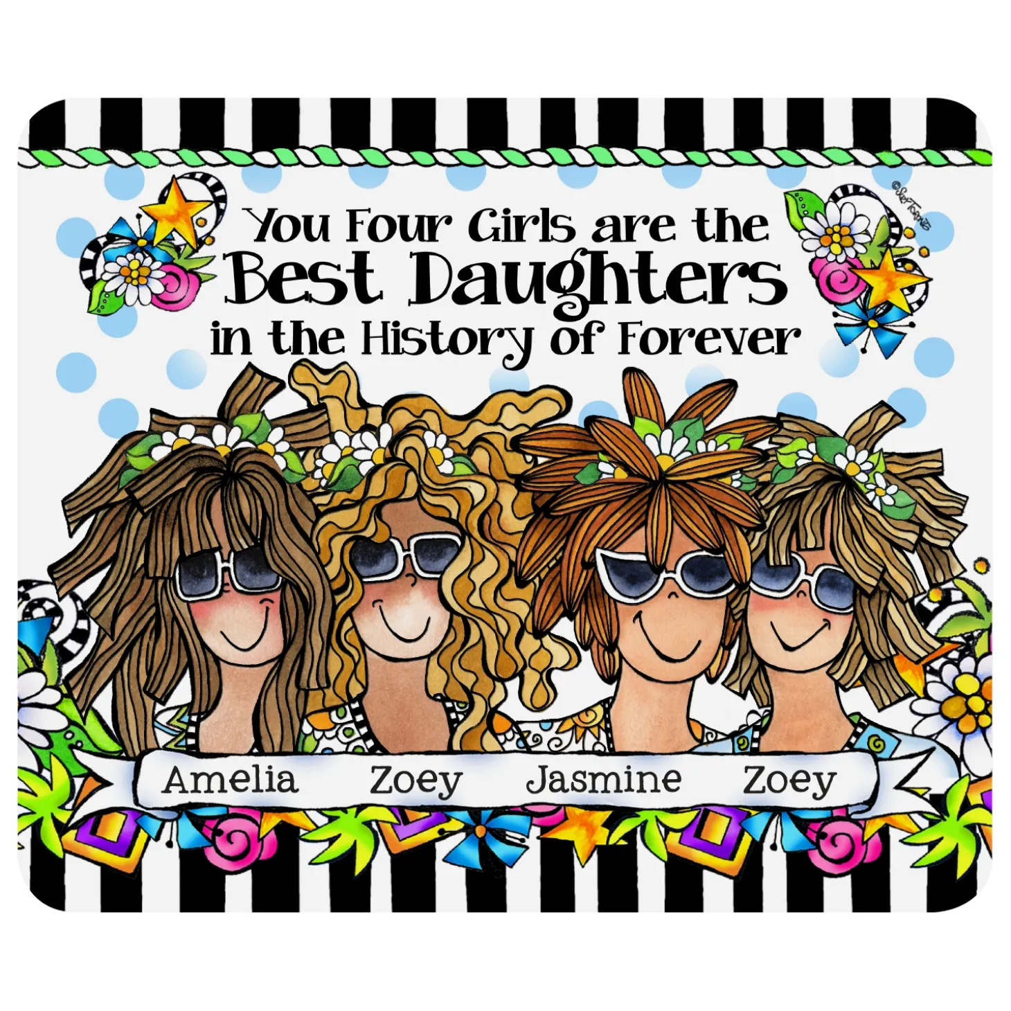 Best Daughter Ever Mouse Pad by Suzy Toronto