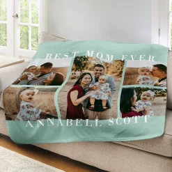 Best Ever Photo Collage Plush Blanket