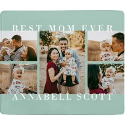 Best Ever Photo Collage Plush Blanket