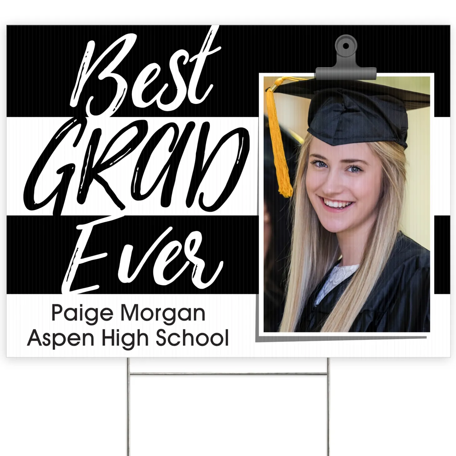 Best Grad Ever Photo Yard Sign