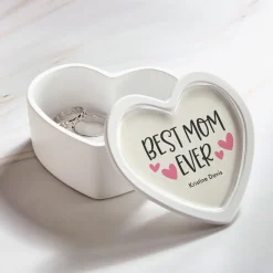Best Mom Ever Heart Keepsake Box