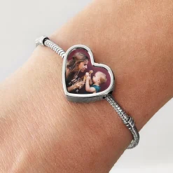 Best Mom Ever Photo Charm Bracelet