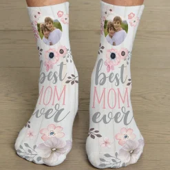 Best Mom Ever Photo Socks