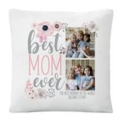 Best Mom Ever Photo Throw Pillow