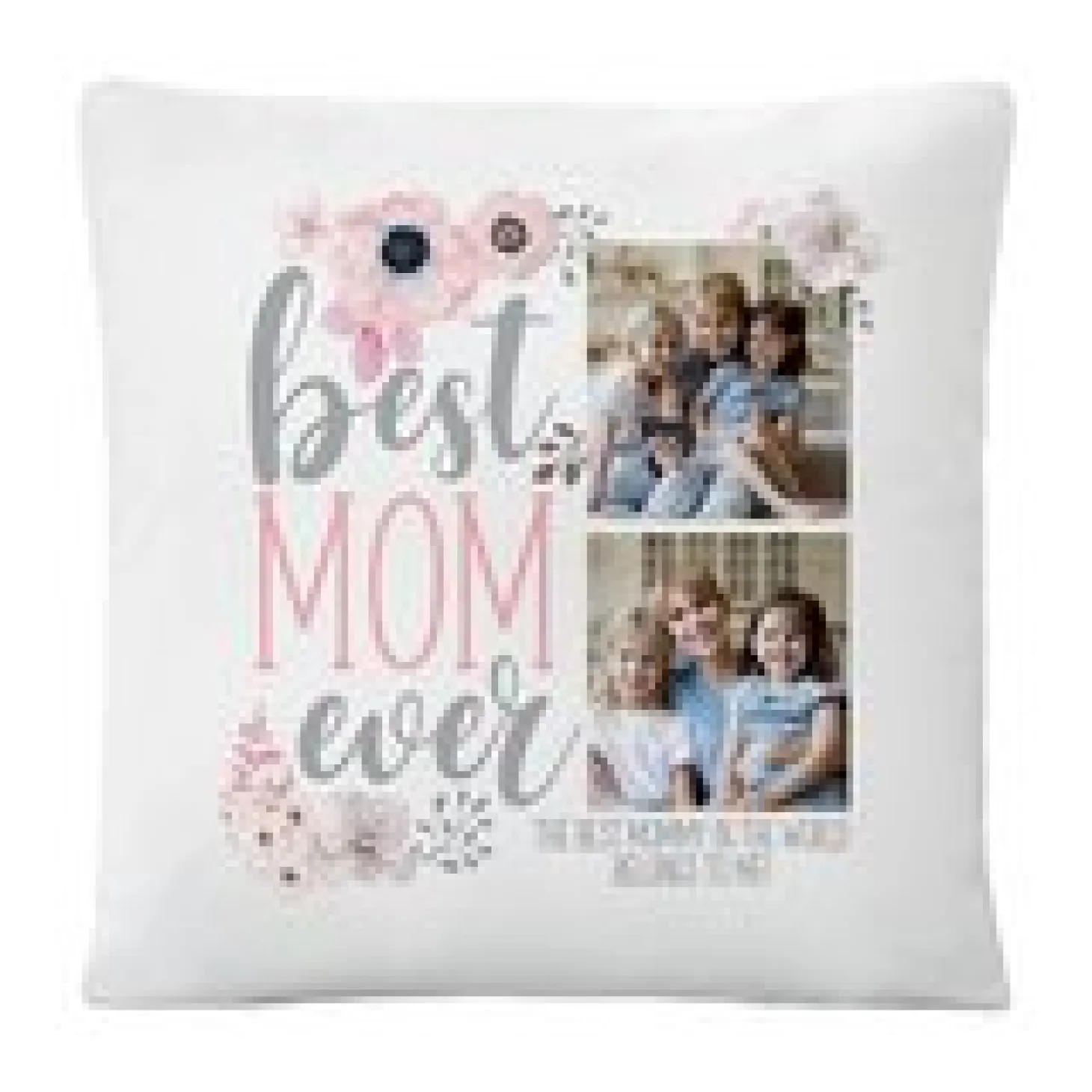 Best Mom Ever Photo Throw Pillow