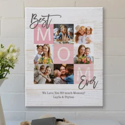 Best Mom Ever Photo Tile Canvas