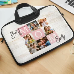 Best Mom Ever Photo Tile Laptop Carrying Bag