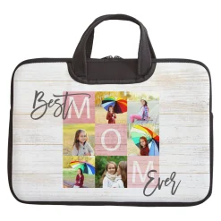 Best Mom Ever Photo Tile Laptop Carrying Bag