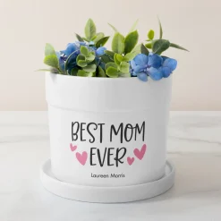 Best Mom Ever Planter with Tray