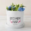 Best Mom Ever Planter with Tray