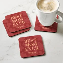 Best Mom Ever Wood Coasters