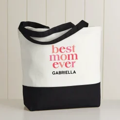 Best Mom Ever Zippered Tote Bag