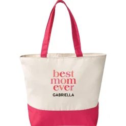 Best Mom Ever Zippered Tote Bag