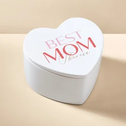 Best Mom Heart Keepsake Box