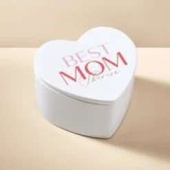 Best Mom Heart Keepsake Box