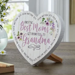 Best Mom Wood Heart