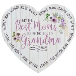 Best Mom Wood Heart