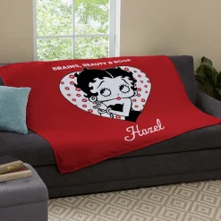 Betty Boop™ Brains, Beauty, & Boop Plush Blanket