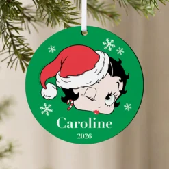 Betty Boop™ Christmas Round Ornament