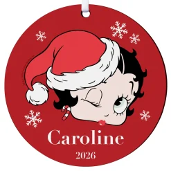 Betty Boop™ Christmas Round Ornament