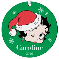 Betty Boop™ Christmas Round Ornament