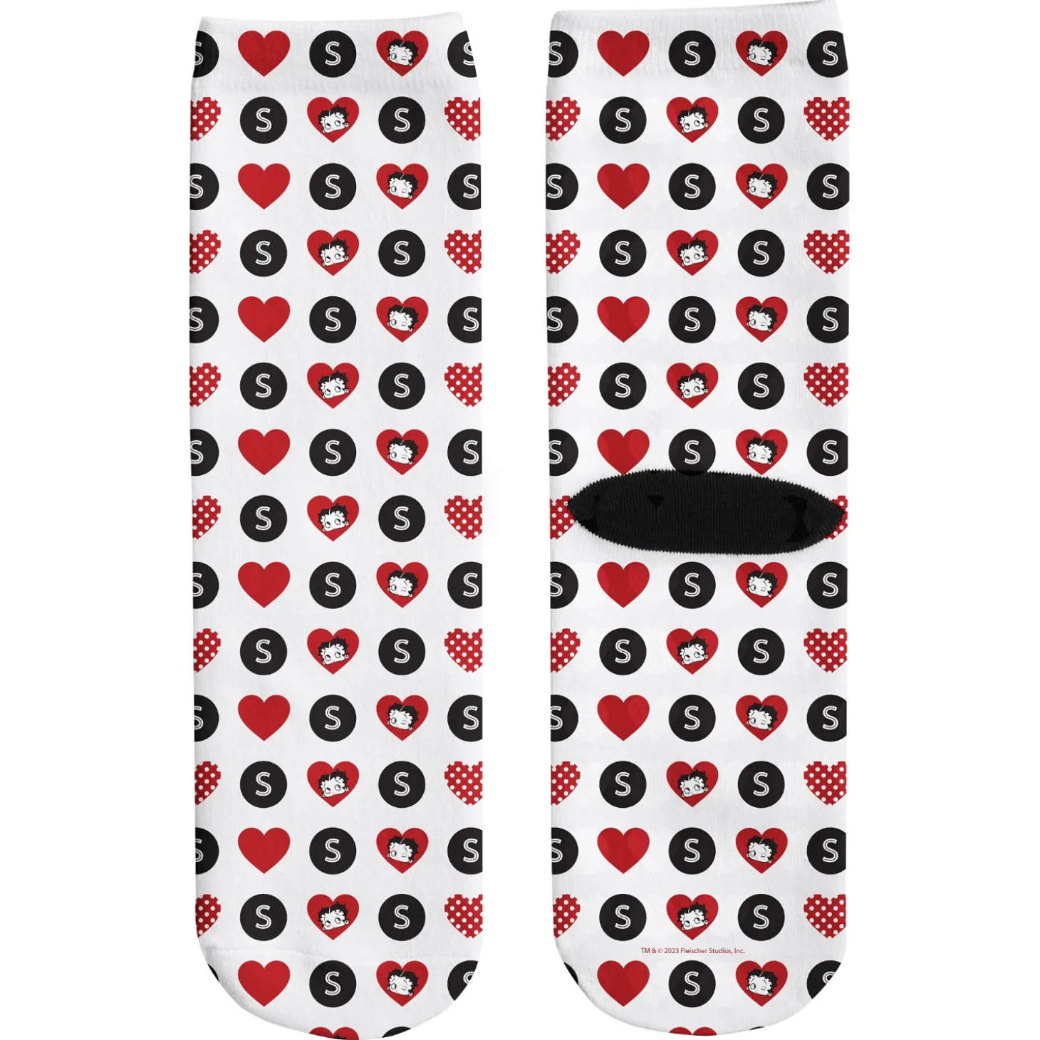 Betty Boop™ Hearts and Dots All Over Print Socks