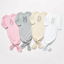 Big Fun Letter Baby Knotted Gown