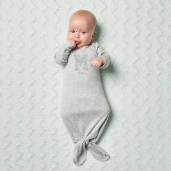 Big Fun Letter Baby Knotted Gown