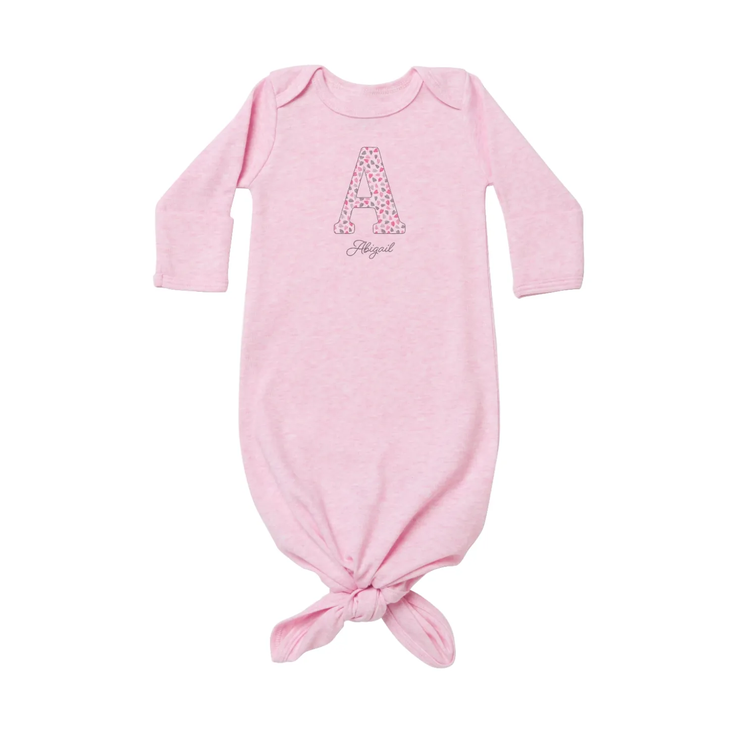 Big Fun Letter Baby Knotted Gown