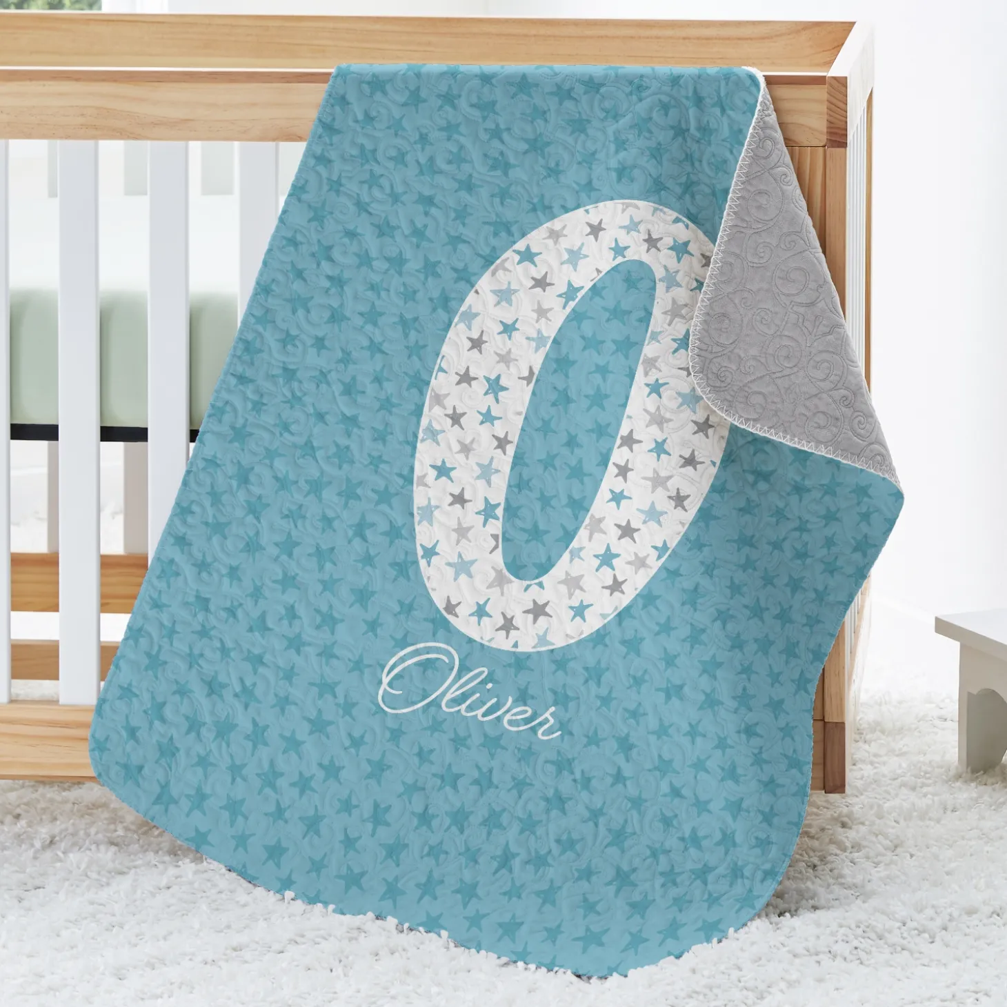 Big Fun Letter Quilted Blankets