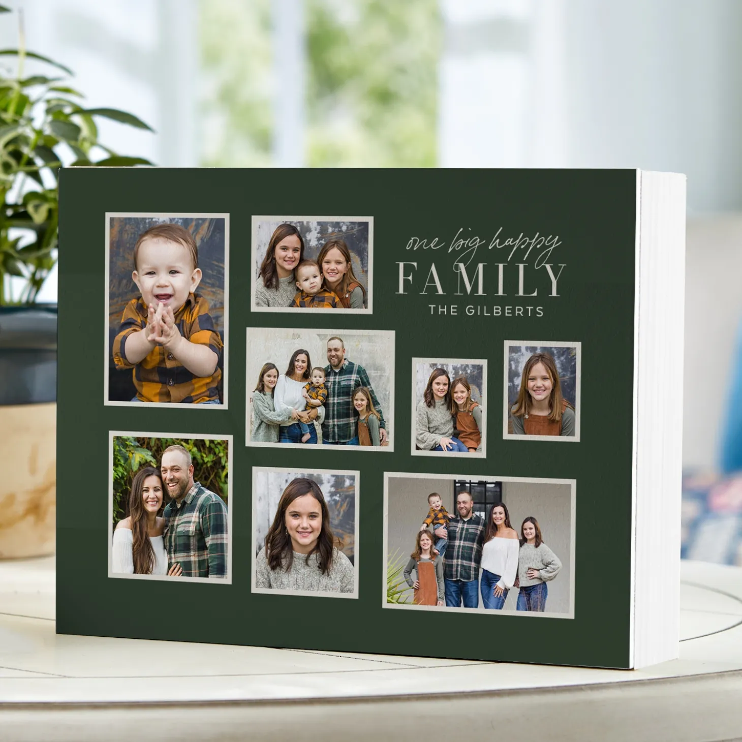 Big Happy Family Photo Wood Block