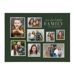 Big Happy Family Photo Wood Block