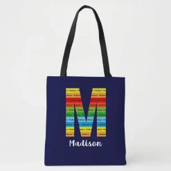 Big Initial Tote Bag