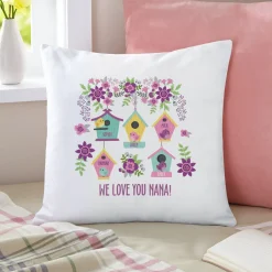 Birdie Blessings Throw Pillow