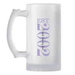 Birthday Established Frosted Beer Mug