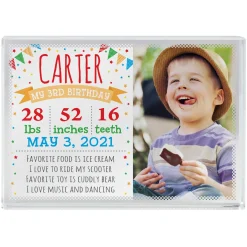 Birthday Memories Photo Glass Block