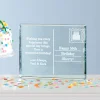 Birthday Postcard Glass Block