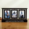 Black Distressed Swivel Frame