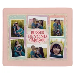 Blessed Beyond Measure Photo Collage Plush Blanket