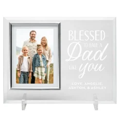Blessed To Have A Dad Glass Frame
