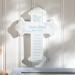 Bless This Child Ceramic Cross