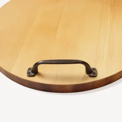 Bless This Food Classic Pine Wine Barrel Tray